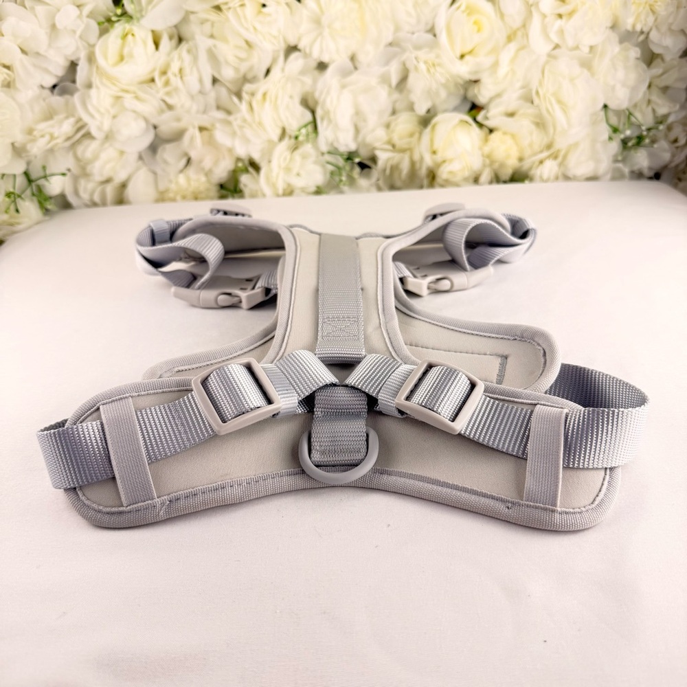 Dog Harness Large Adjustable Gray Padded